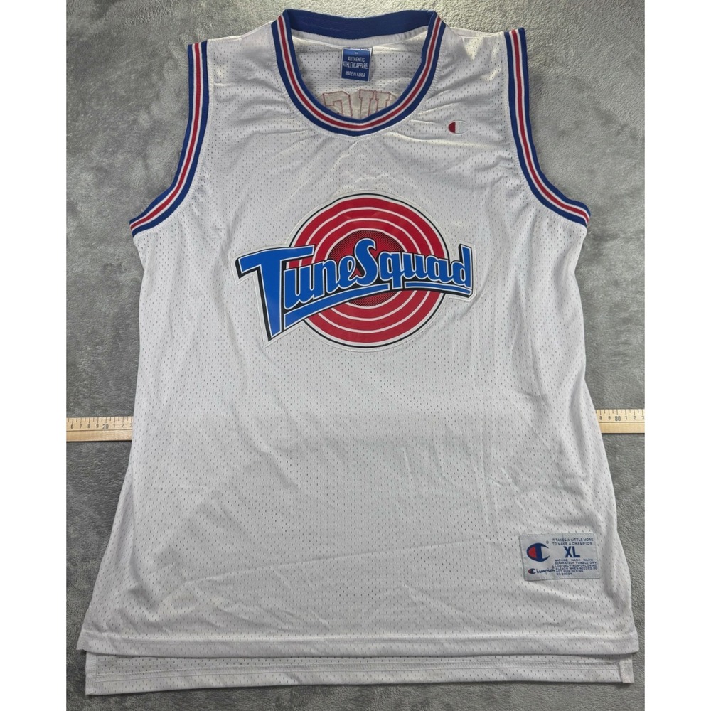 Champion Space Jam Tune Squad Bugs Bunny #1 Jersey White Size XL Mesh Vintage